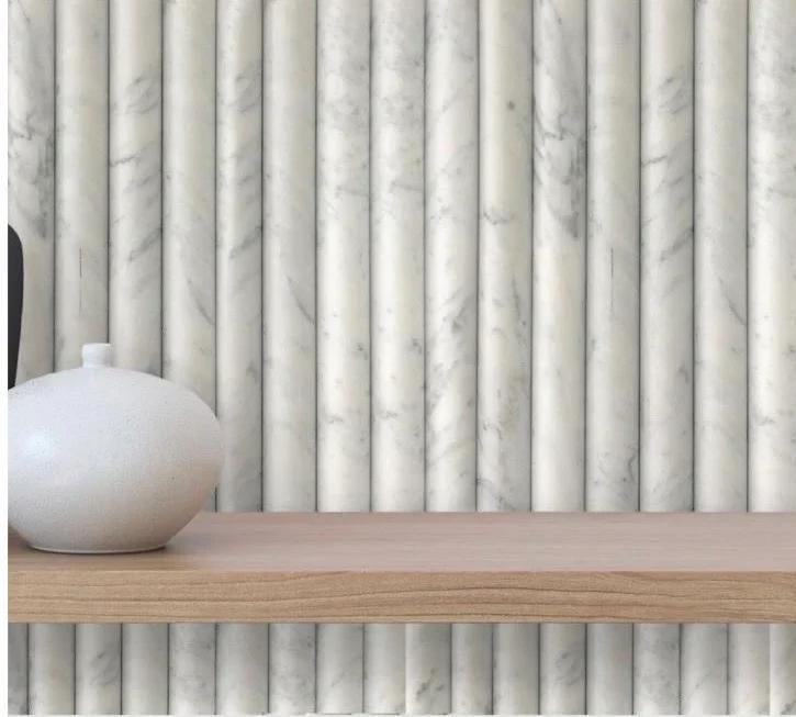 KitKat Kreta Bull Nose Bianco Carrara | Mozaiek tegels, Wandtegels, Nieuw, Minder dan 20 cm, 20 tot 40 cm