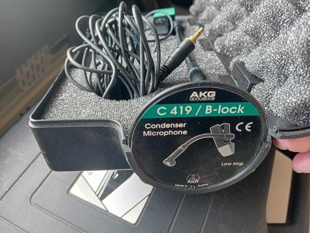AKG C419/B-lock Instrument Microfoon, Muziek en Instrumenten, Microfoons, Ophalen, Gebruikt, Instrumentmicrofoon