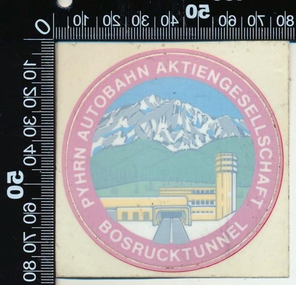 Sticker: Pyhrn Autobahn Aktiengesellschaft Bosrucktunnel, Verzamelen, Stickers, Ophalen of Verzenden, Zo goed als nieuw, Auto of Motor