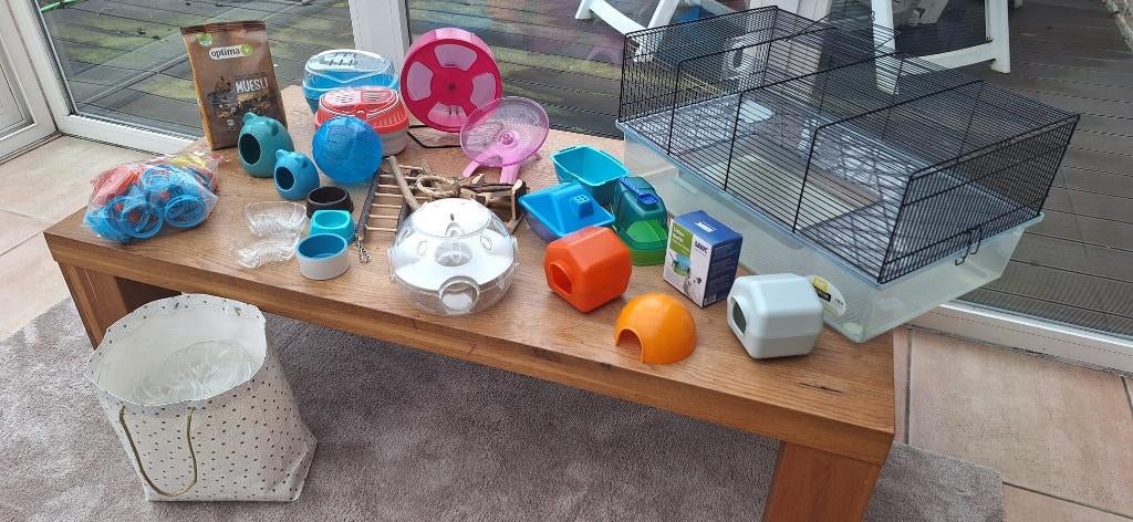 Uitgebreide hamster startersset. Veel Ferplast items., Dieren en Toebehoren, Minder dan 60 cm, Kooi, Minder dan 75 cm, Ophalen of Verzenden