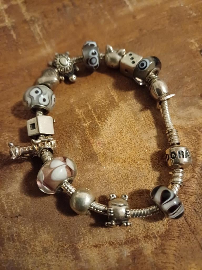 Pandora Armband met 14 Bedels, Sieraden, Tassen en Uiterlijk, Armbanden, Ophalen