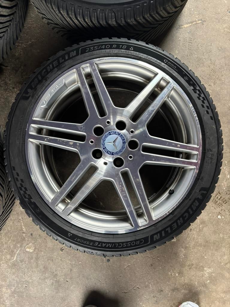 Mercedes W212 AMG velgen met NIEUWE Michelin, Auto-onderdelen, Banden en Velgen, Ophalen, 18 inch, Gebruikt, Banden en Velgen