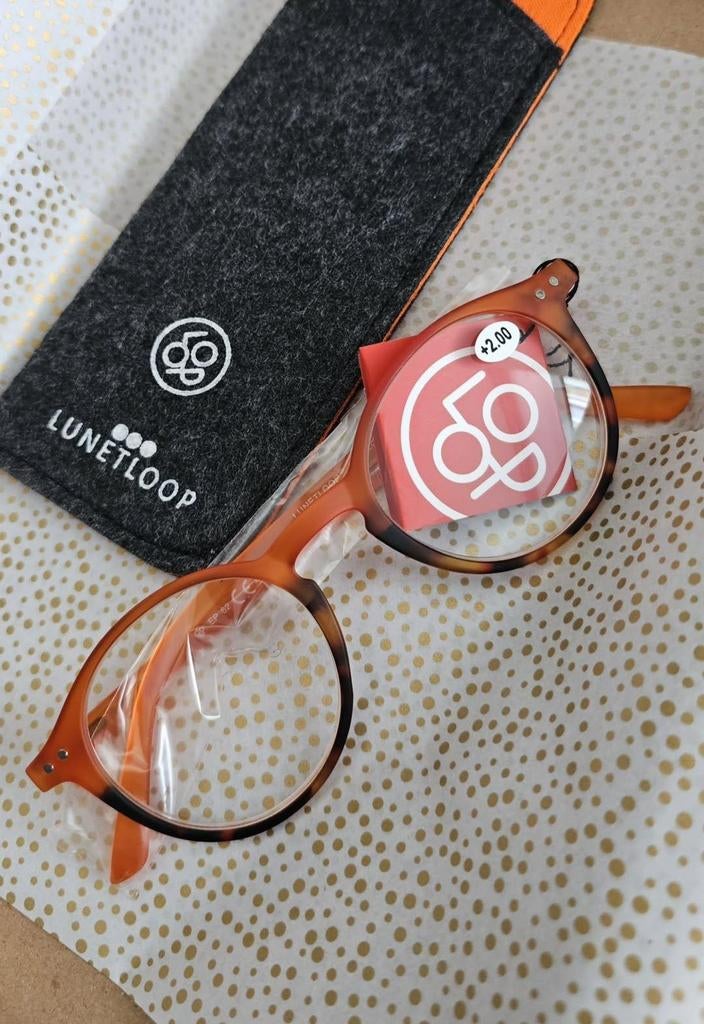 Nieuw! Leesbril oranje/bruin +1 +1.5 +2 +2.5 +3 +3.5, Overige merken, Bruin, Nieuw, Ophalen of Verzenden