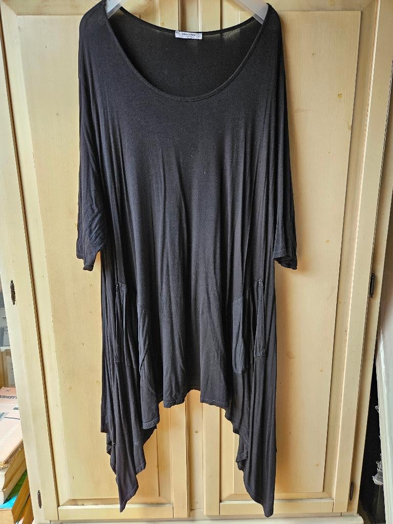 zwarte jurk/tuniek, Moonshine, maat 3, Kleding | Dames, Jurken, Verzenden, Zwart, Maat 46/48 (XL) of groter, Moonshine