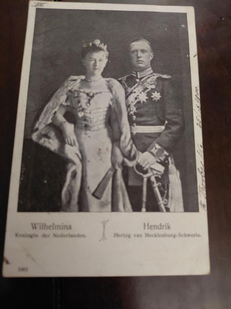 Koningin Wilhelmina en Prins Hendrik, Ophalen of Verzenden, Gebruikt, Kaart, Foto of Prent