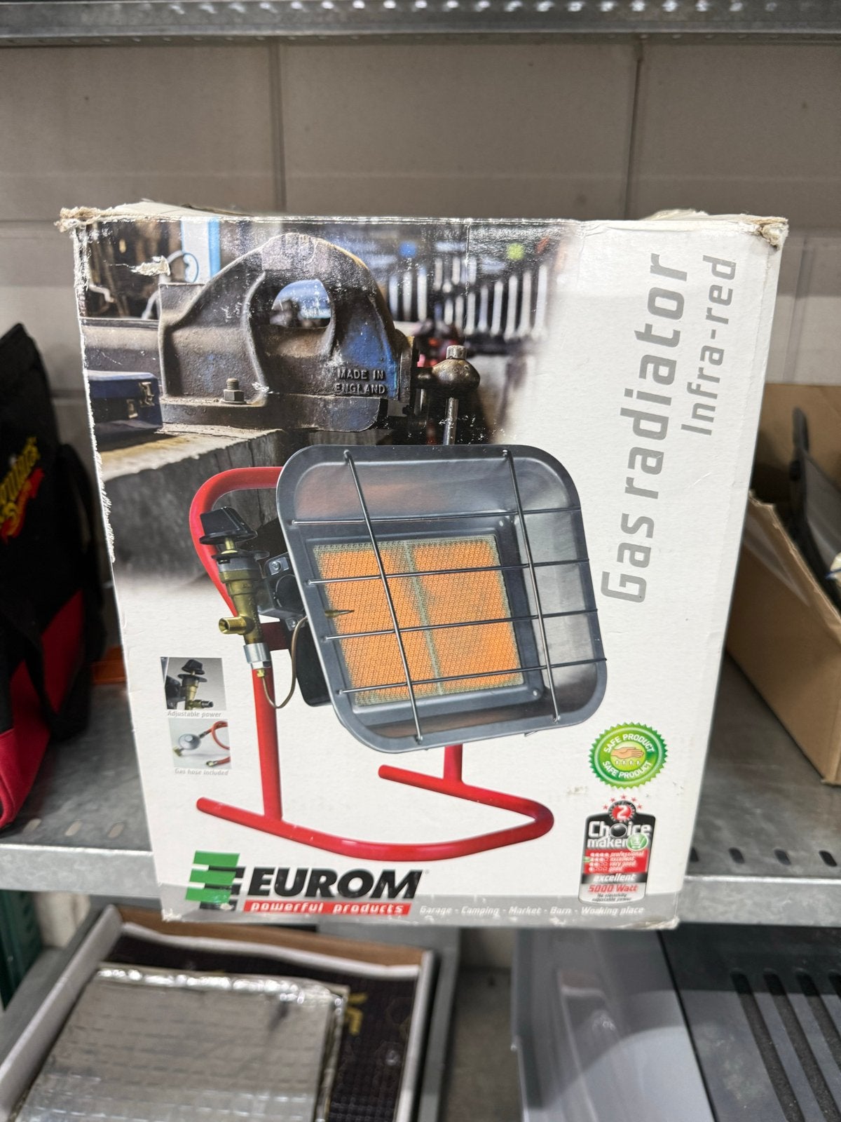 Eurom Gas infrarood radiator - 5000 Watt, 30 tot 80 cm, Minder dan 60 cm, Ophalen of Verzenden, 800 watt of meer