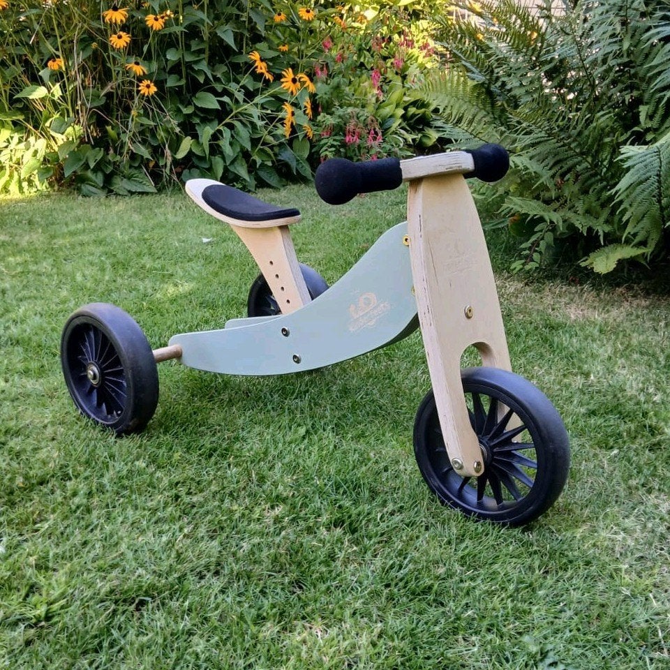 Loopfiets driewieler hout Kinderfeets 2 in 1, Ophalen, Gebruikt, Loopfiets