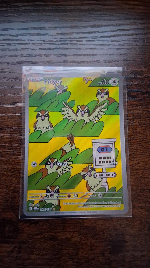 Pidgey #207, Verzenden, Zo goed als nieuw, Losse kaart, Foil