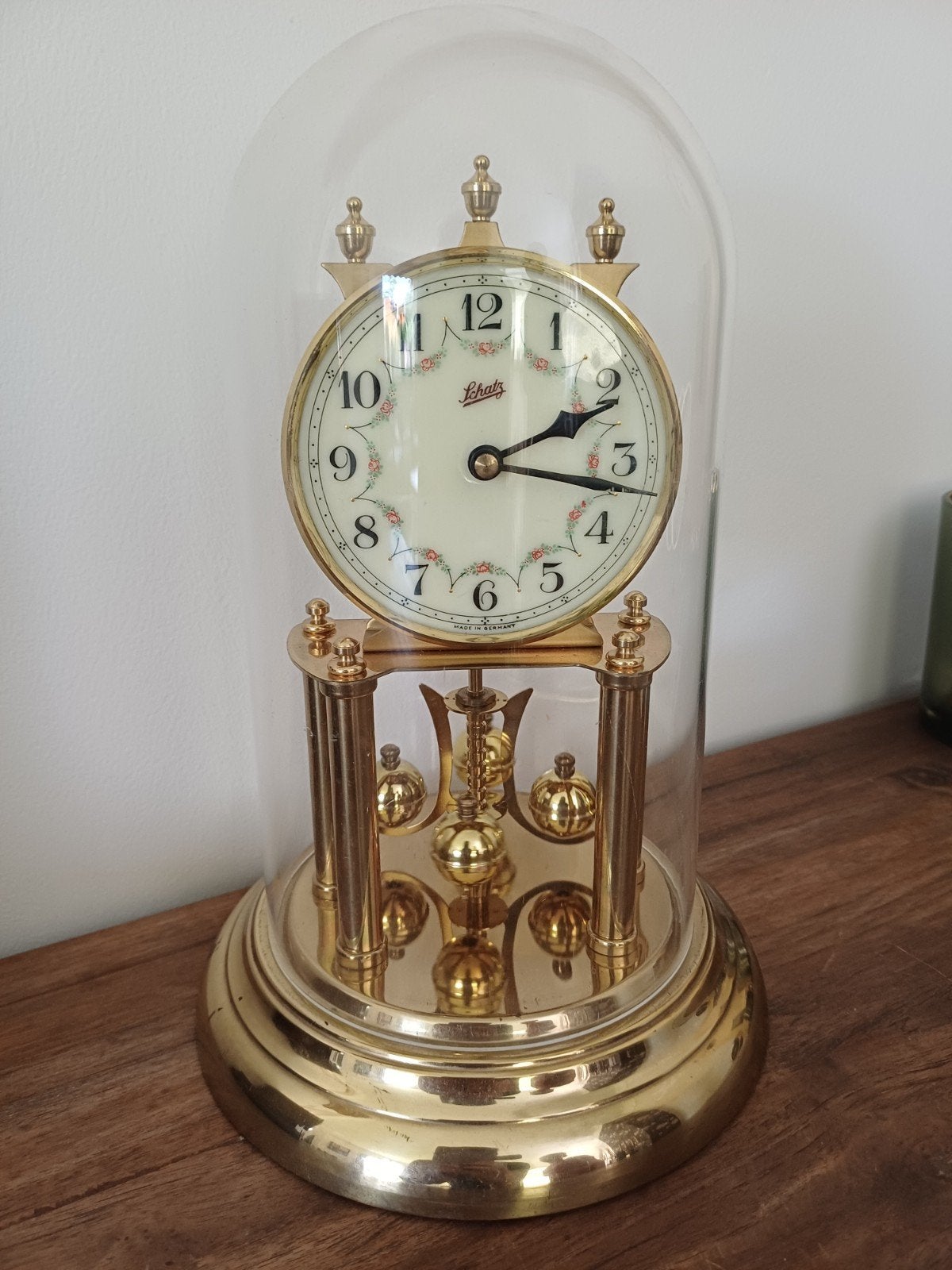 Schatz tafelklok met stolp, Ophalen of Verzenden