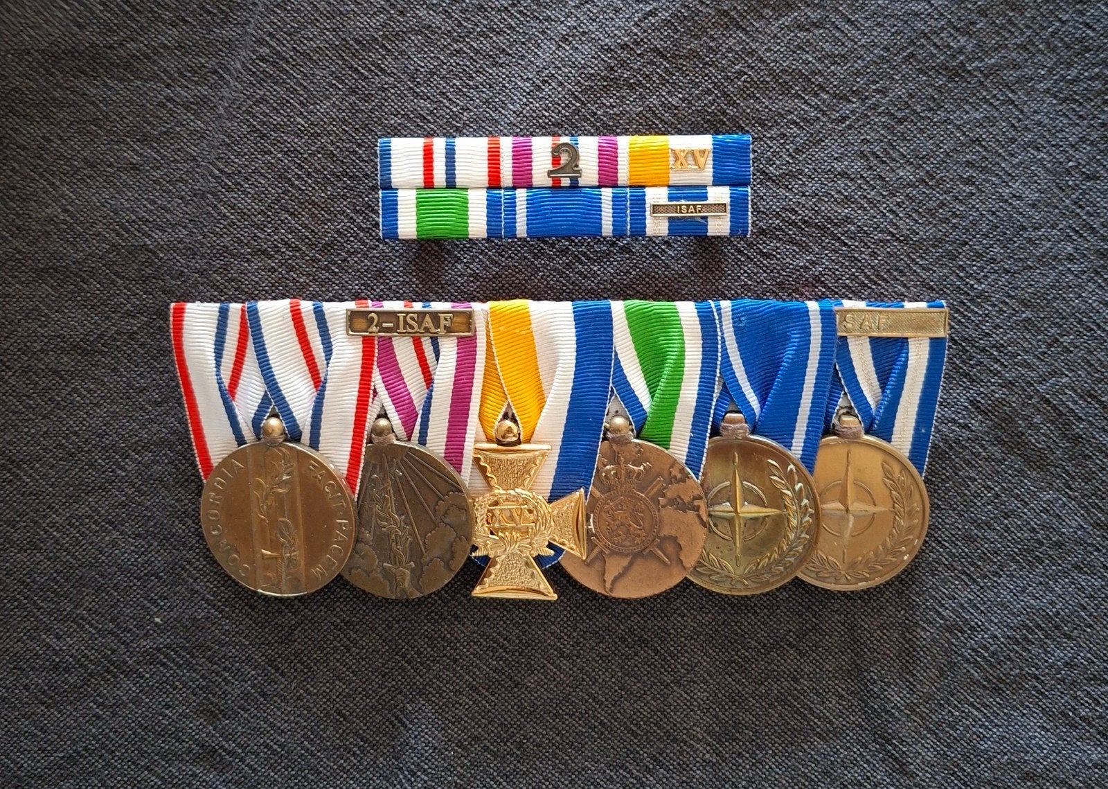 6 delige medaille opmaak + batonset, Verzenden, Landmacht, Nederland, Lintje, Medaille of Wings