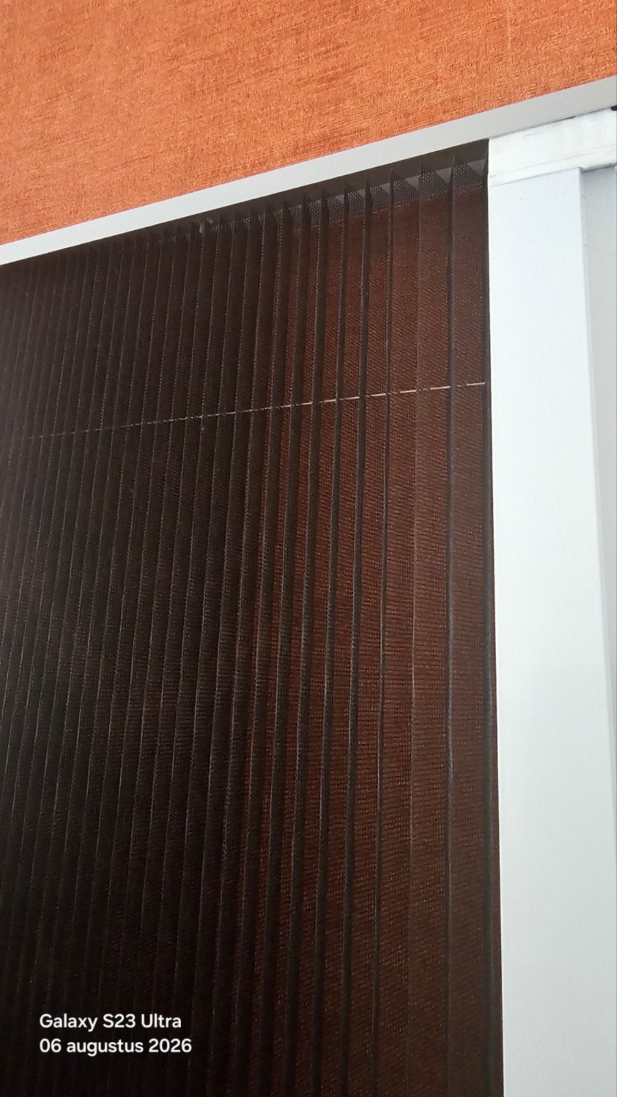 Hordeur plissé wit - 210x77 cm, Ophalen, 80 tot 100 cm, Hordeur, Nieuw