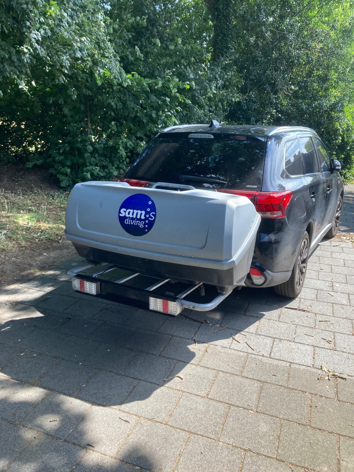 Te koop trekhaakkoffer en fietsendrager., Auto diversen, Ophalen, Gebruikt