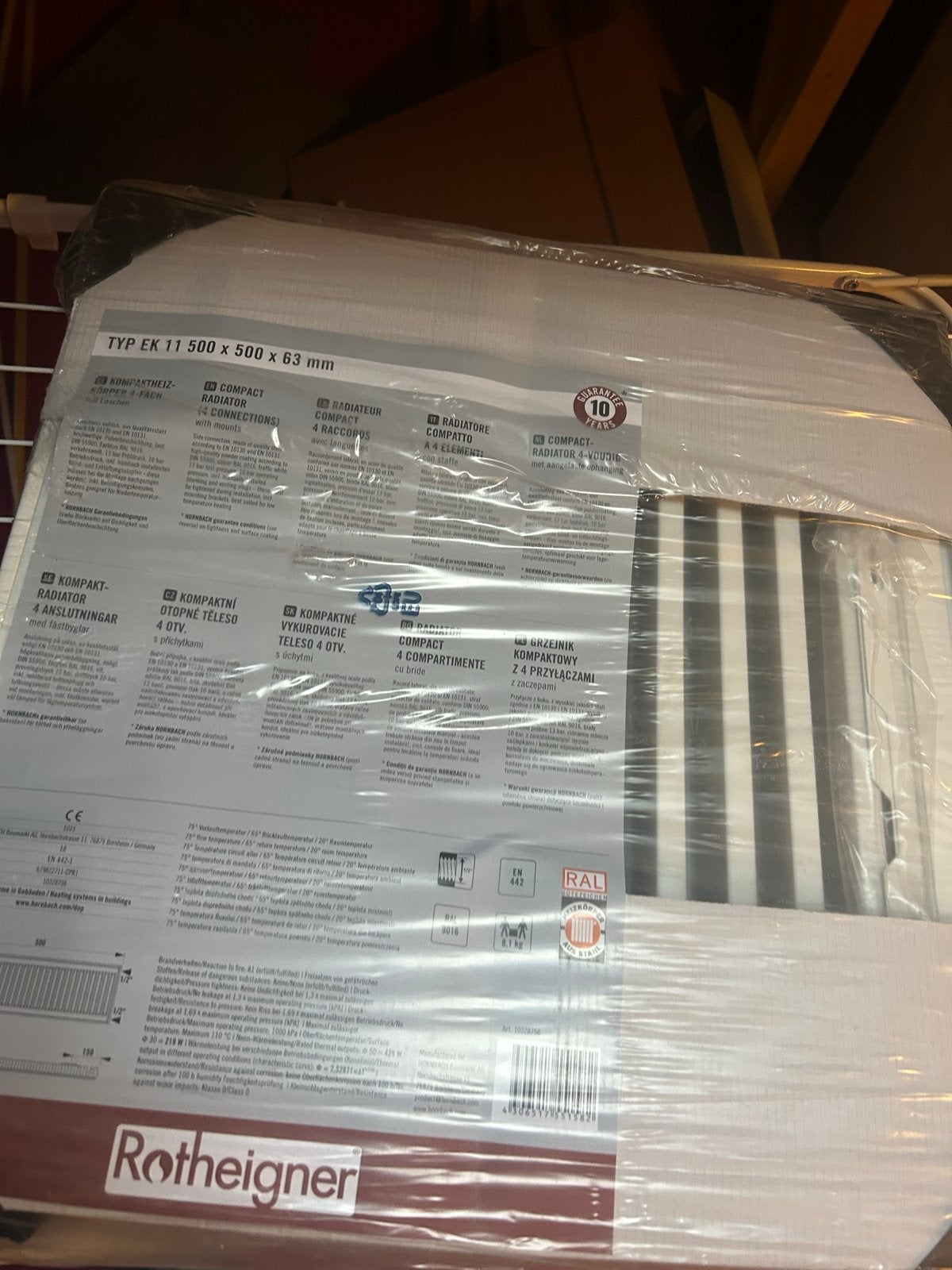 Nieuwe Rotheigner Radiator TYP EK 11 - 500x500x63 mm, Ophalen, 30 tot 80 cm, Radiator, Nieuw