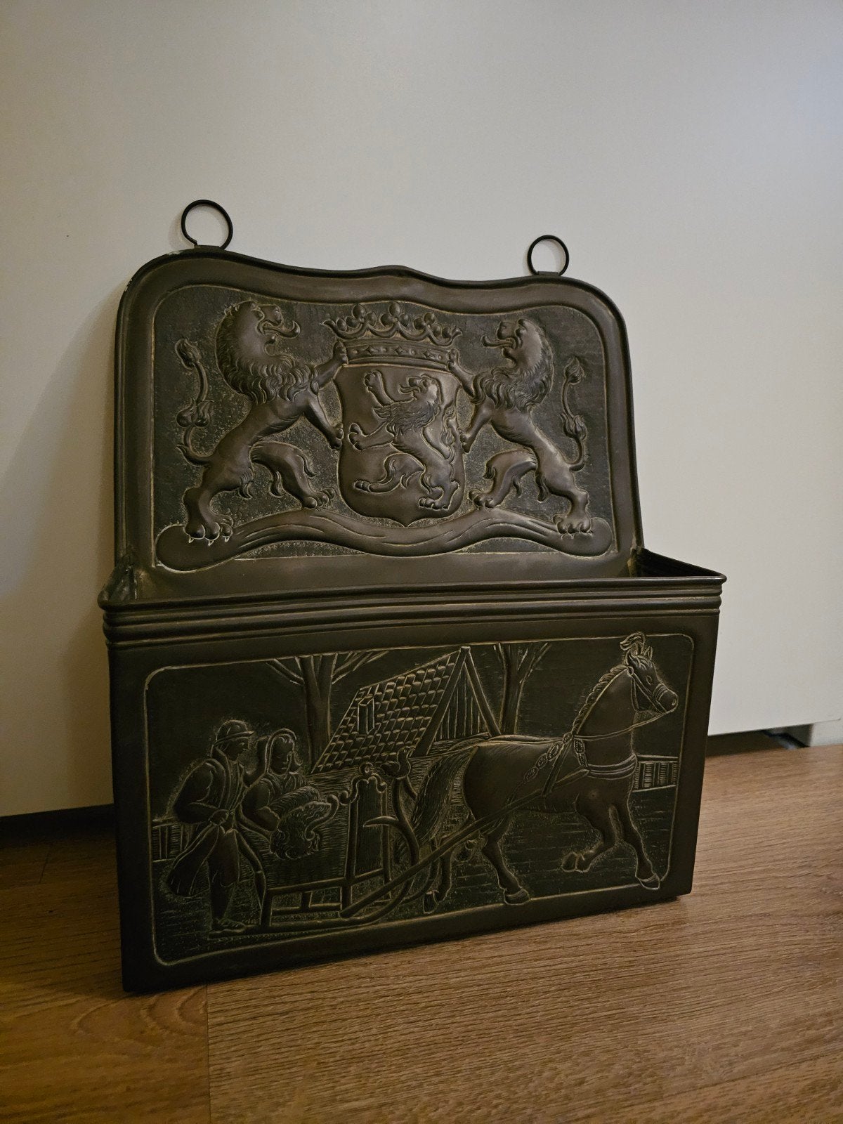 Antieke wandhouder / brievenhouder, Antiek en Kunst, Ophalen of Verzenden
