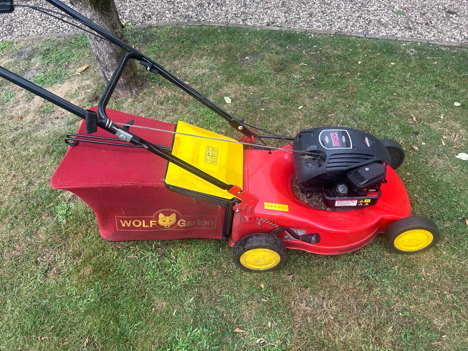 Wolf-Garten Benzine Grasmaaier met Opvangzak, Tuin en Terras, Ophalen, Cirkelmaaier, Gebruikt, 40 t/m 49 cm