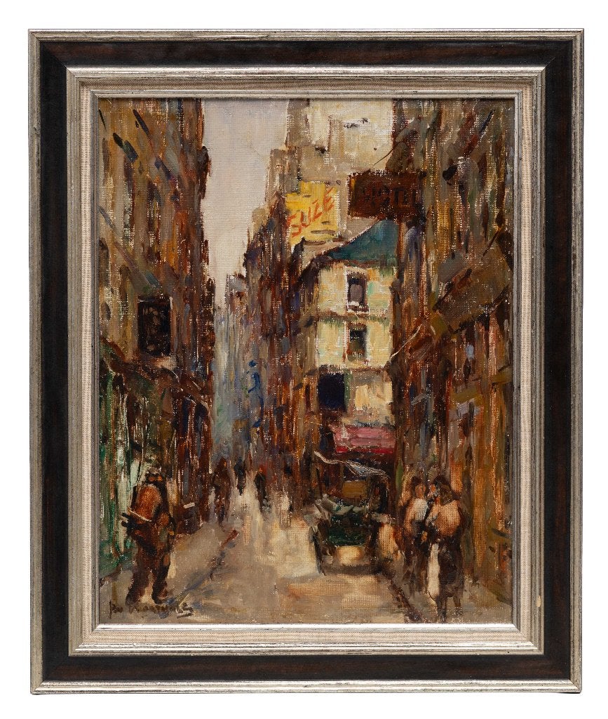 Jan Korthals (1916-1972), Straatgezicht Parijs, Antiek en Kunst, Ophalen of Verzenden