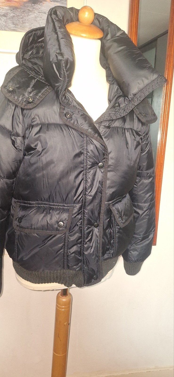 Abercrombie & Fitch winterjas maat L, Zwart, Maat 42/44 (L), Ophalen of Verzenden, Zo goed als nieuw
