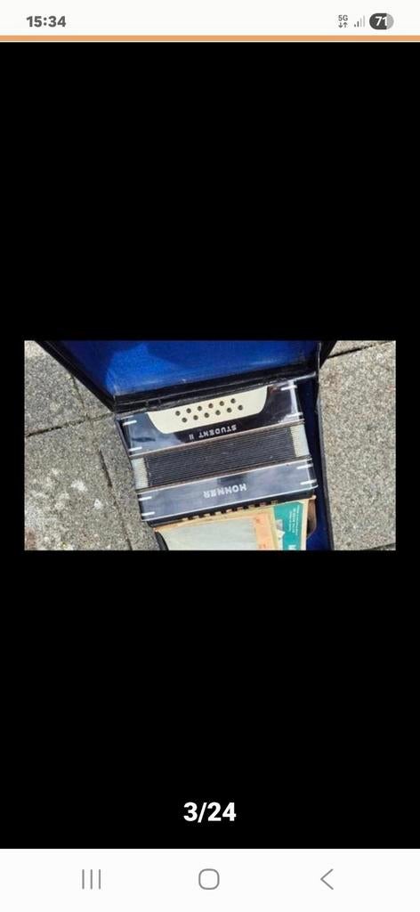 Unieke Hohner Student II Accordeon jaren '30 met koff, Gebruikt, Overige formaten, Met koffer, Hohner