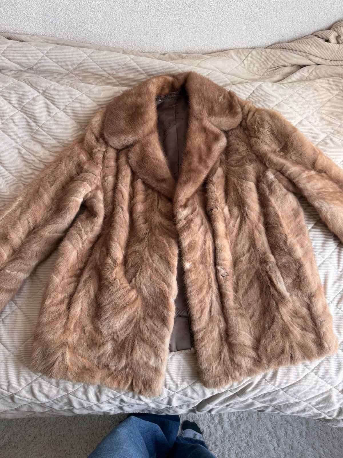 Mink fur coat, Kleding | Dames, Jassen | Winter, Ophalen of Verzenden, Zo goed als nieuw, Maat 38/40 (M), Bruin