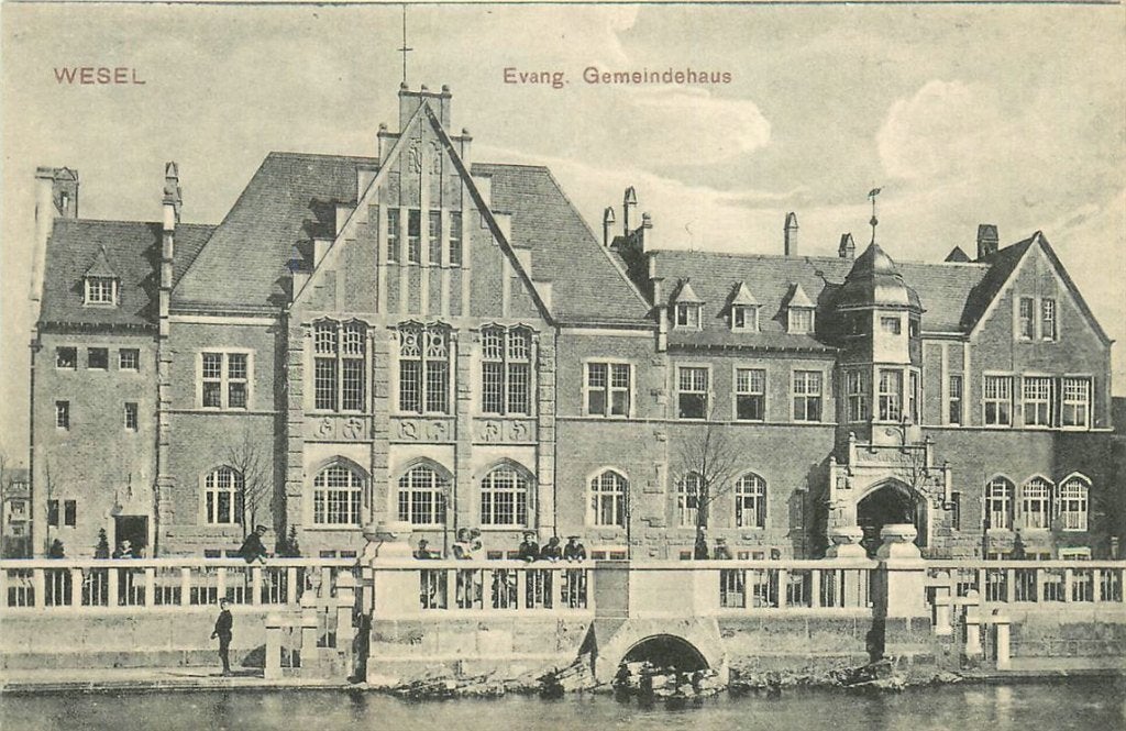 379-077-015 Wesel Evang Gemeindehaus, Verzenden, Voor 1920, Duitsland