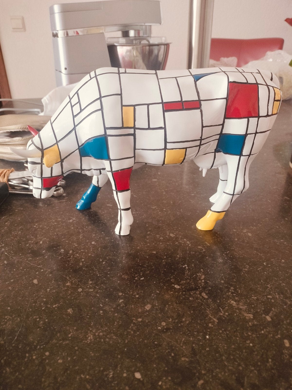 CowParade Mondriaan Koe Beeldje - Uniek Design, Ophalen of Verzenden, Zo goed als nieuw, Dier