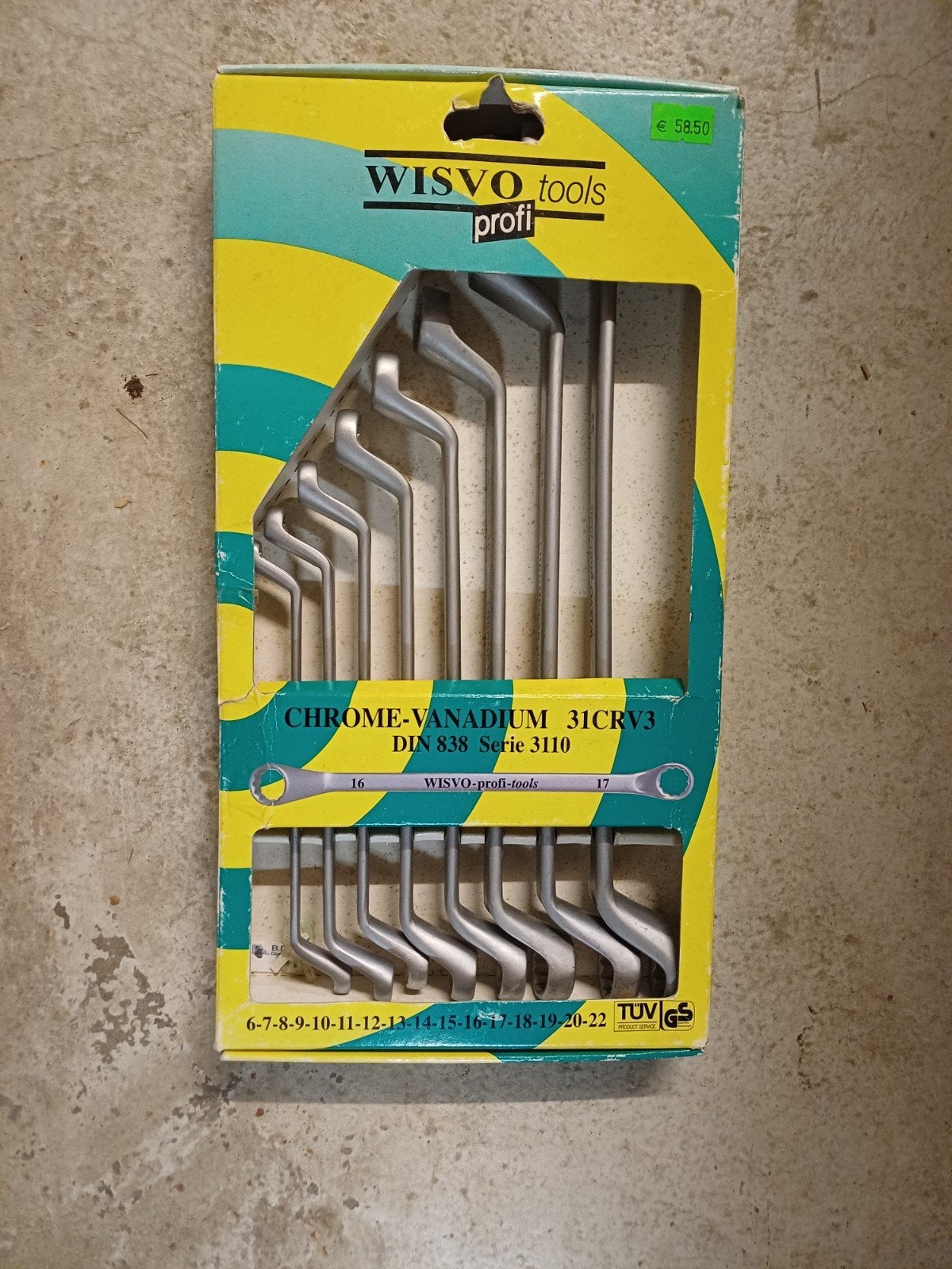 Wisvo Tools Profi Chrome-Vanadium Ringsteeksleutelset, Doe-het-zelf en Verbouw, Ophalen of Verzenden, Nieuw, Sleutel/ratel, Overige merken