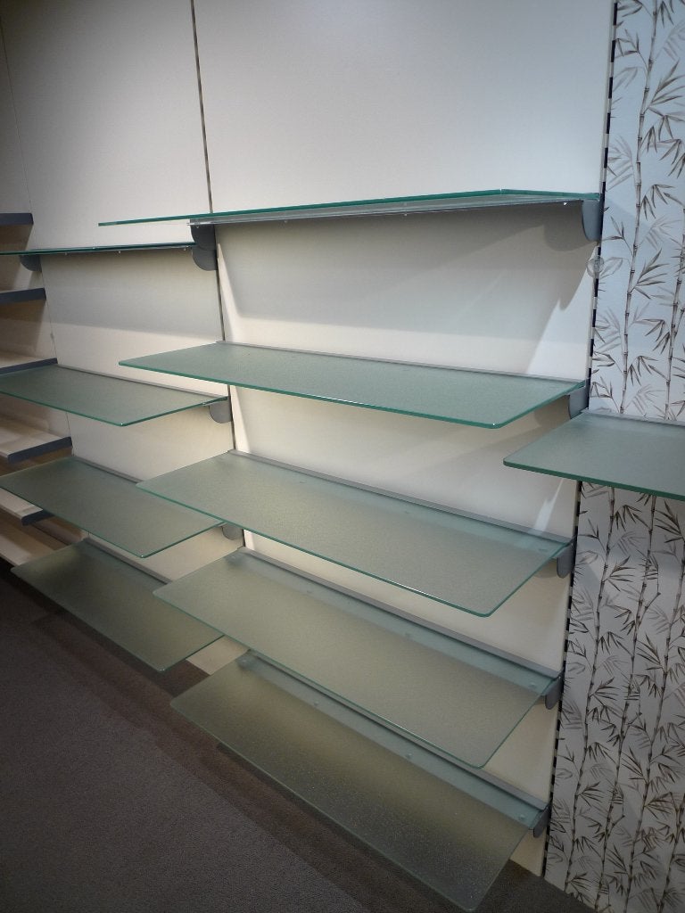 wand plankdragers glazen planken, Doe-het-zelf en Verbouw, Overige Doe-het-zelf en Verbouw, Ophalen, Gebruikt