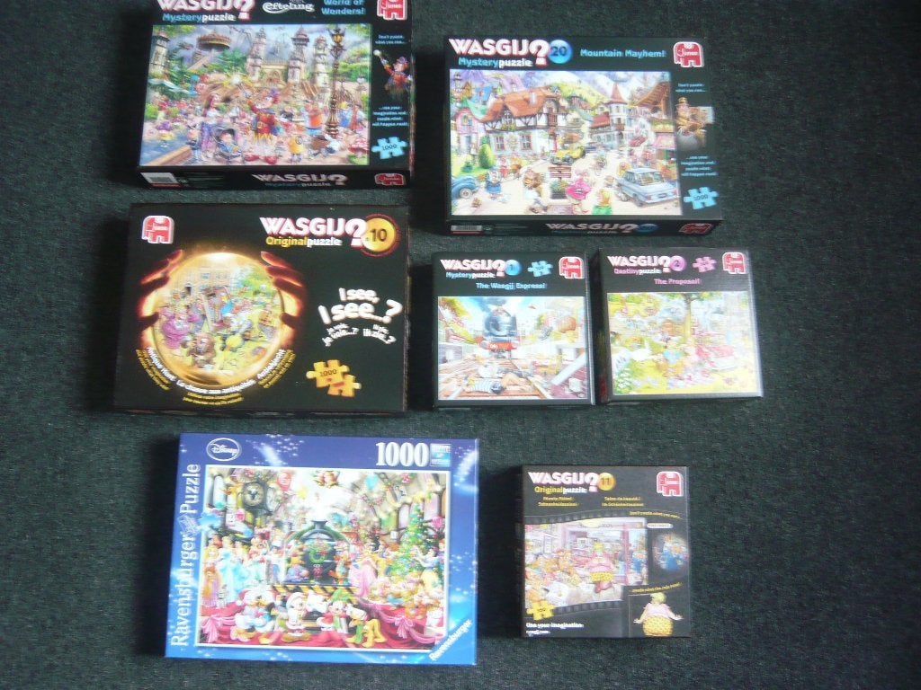 Wasgij puzzels; 500 + 950 +1000 st., Ophalen of Verzenden, 500 t/m 1500 stukjes, Zo goed als nieuw, Legpuzzel