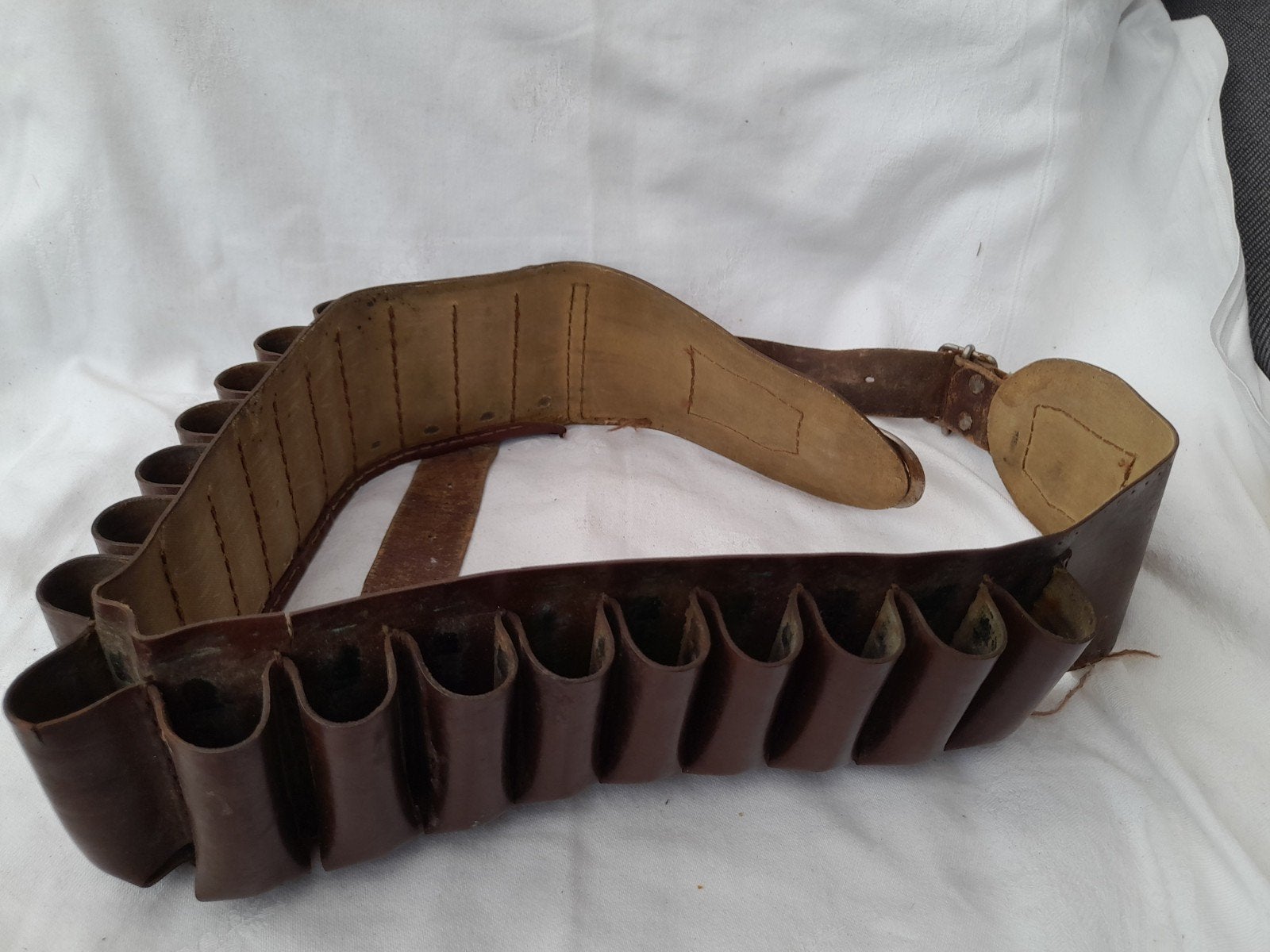 Vintage Leren Hulzenriem - Jacht of Militair, Ophalen of Verzenden