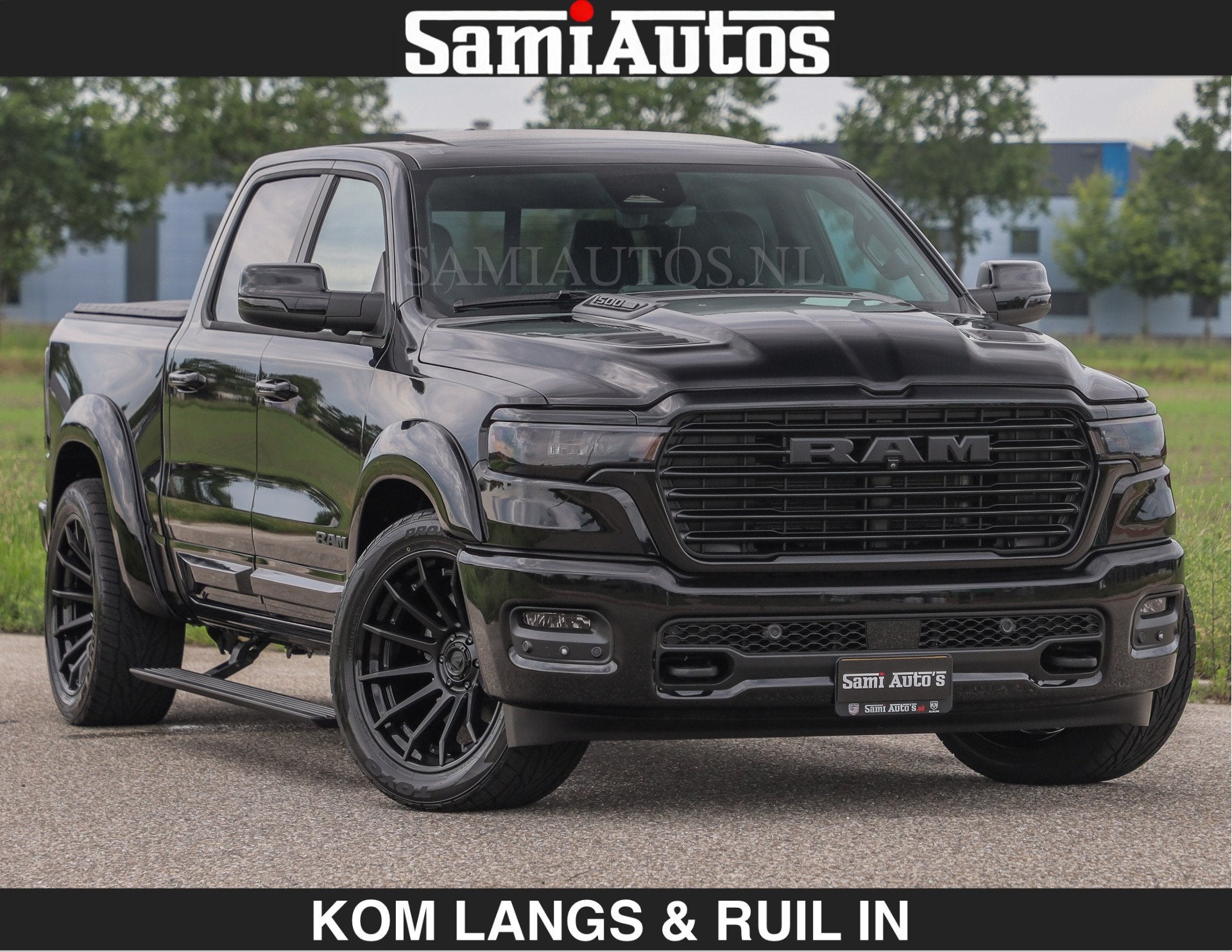 Dodge Ram BOM VOL | Night Premium | Full Option | De Meest L, Automaat, Met garantie (alle), Zwart, Leder