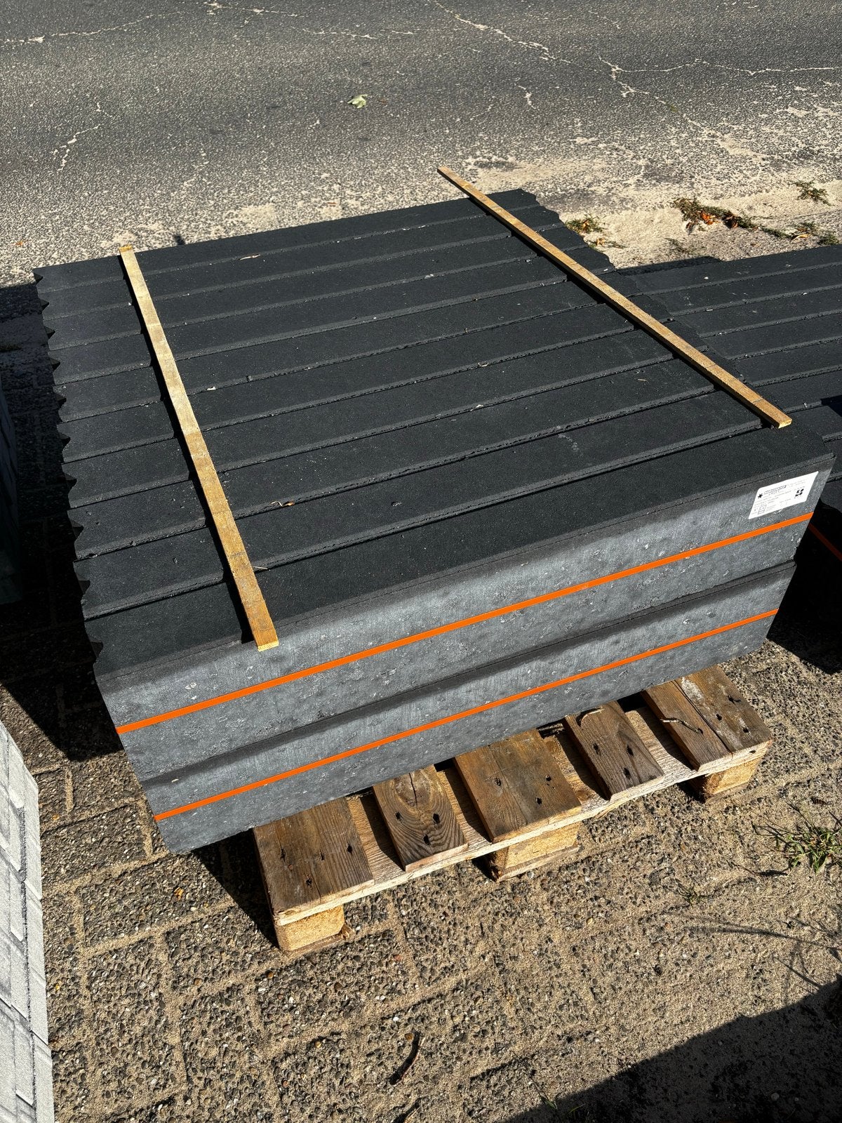 Opsluitbanden hanzezwart 10x20x100 cm 22 meter + 4 reststuks, Tuin en Terras, Tegels en Klinkers, Ophalen, Overige typen, Nieuw