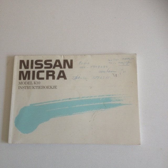 Nissan Micra K10 Instructieboekje 1989 - In Goede Conditie, Ophalen of Verzenden