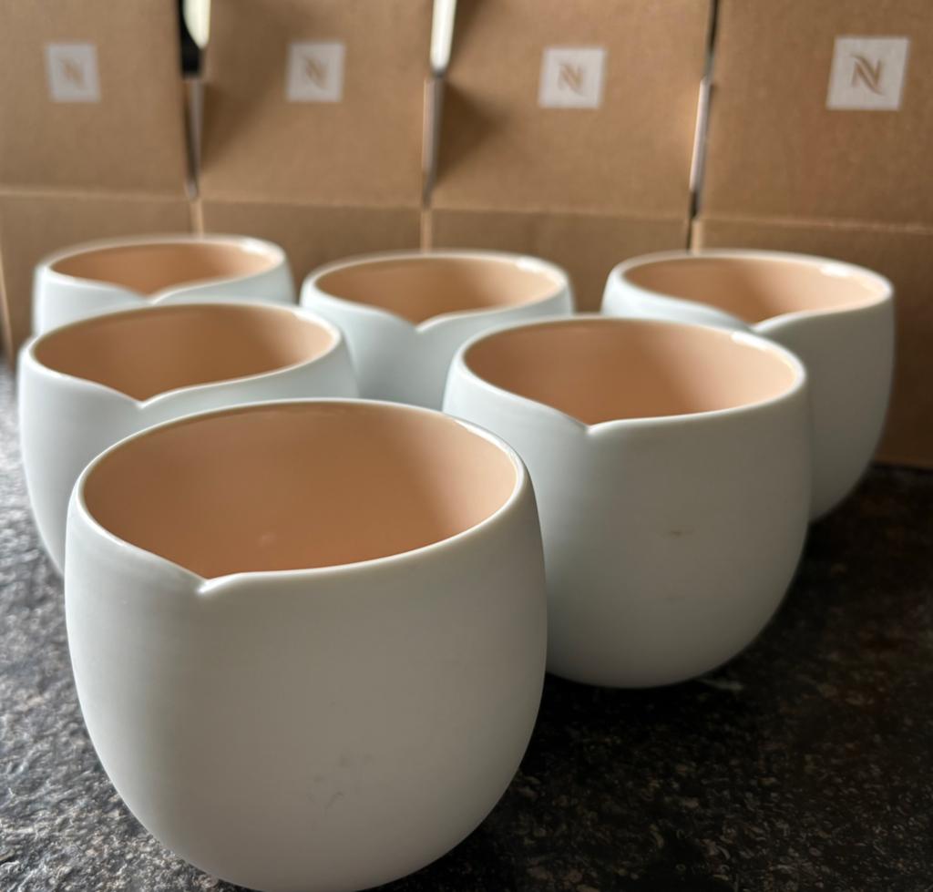 Nespresso Origin Collectie Lungoset = 6 lungo koffiekopjes, Nieuw, Ophalen of Verzenden, Overige stijlen, Kop(pen) en/of Schotel(s)