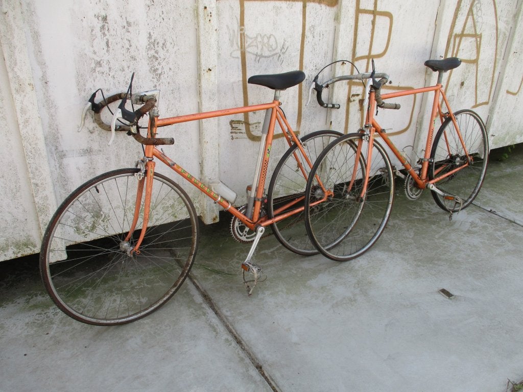 Vintage wielrenner (SET 2) fiets, Fietsen en Brommers, Fietsen | Racefietsen, Minder dan 10 versnellingen, Gebruikt, Staal, Ophalen