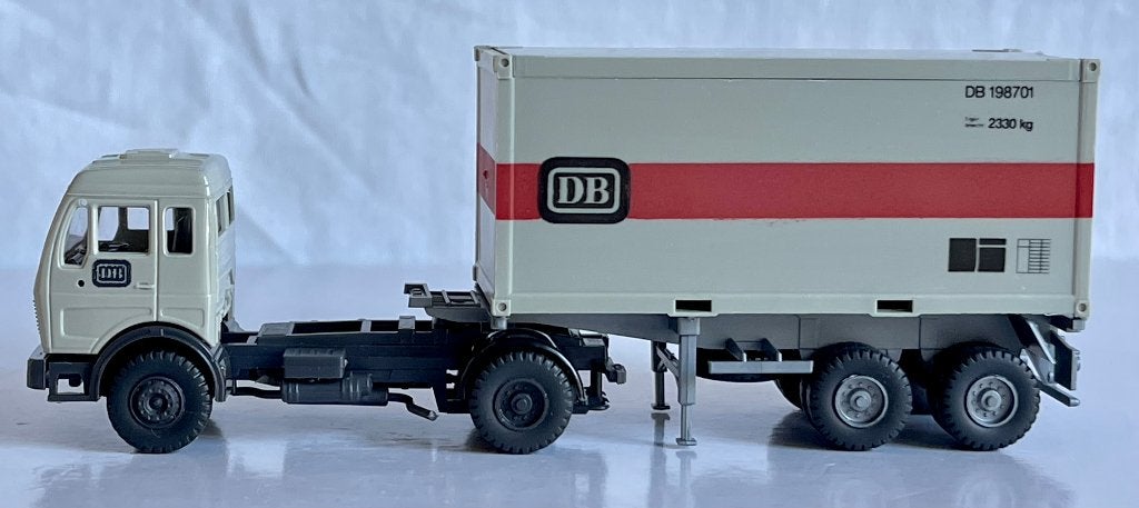 Roskopf 458: Mercedes 1217 met 20 ft container van de DB, Overige merken, Gelijkstroom of Wisselstroom, Overige typen, Ophalen of Verzenden