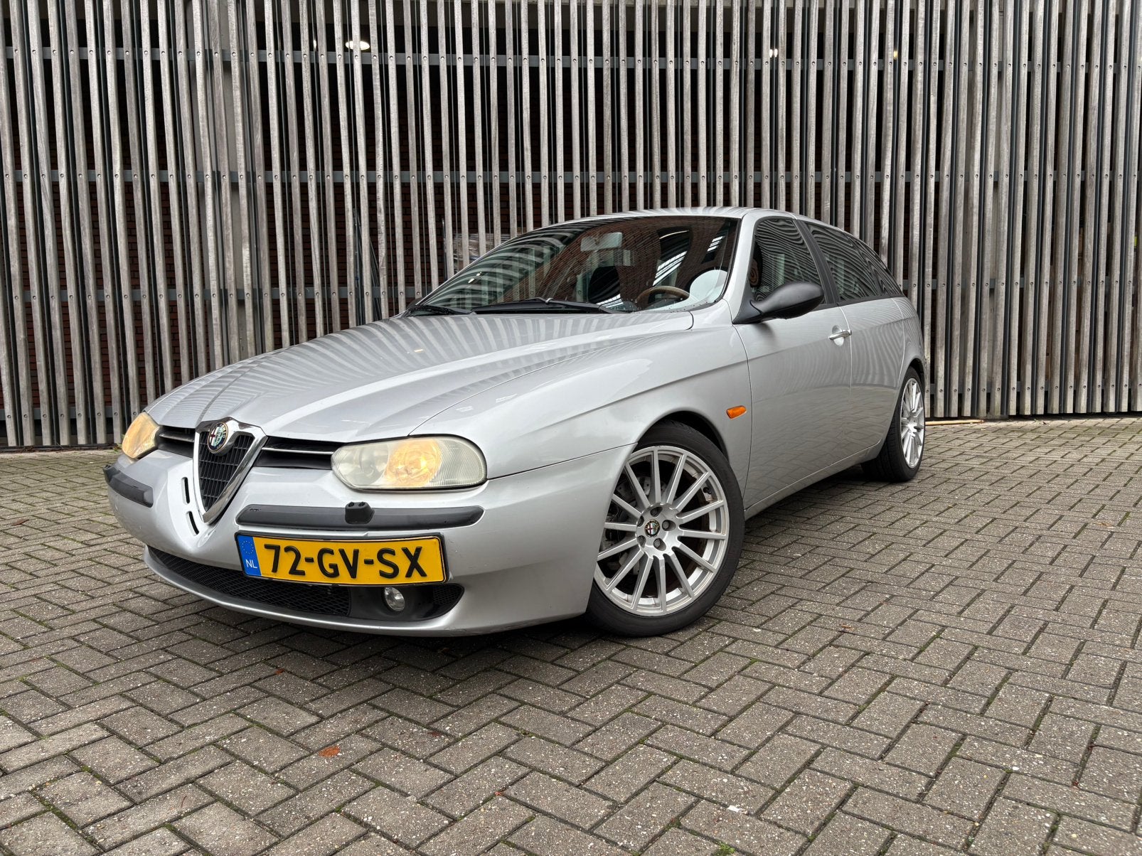 Alfa Romeo 156 2.5 V6 24V Sportwagon 2000 Grijs, Auto's, Voorwielaandrijving, 1345 kg, 190 pk, Stationwagon