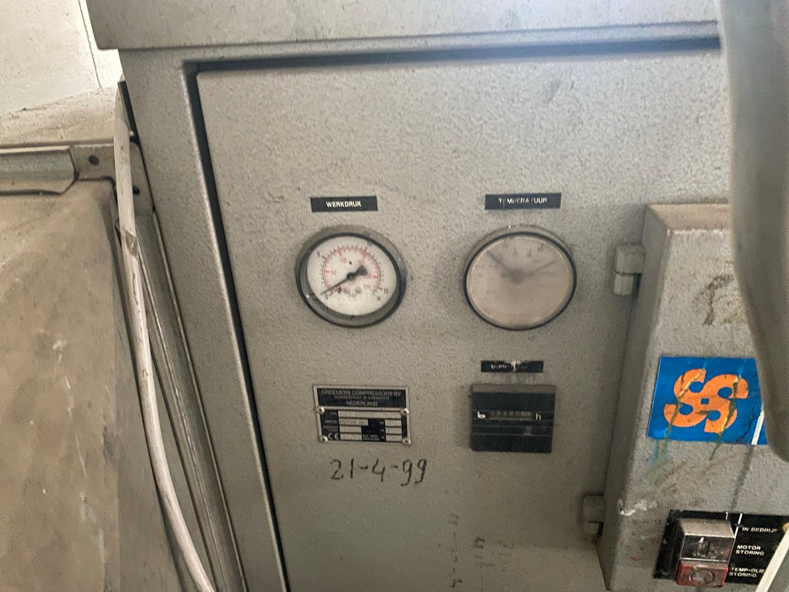 Schroefcompressor 7.5 kW 920 l/min - Creemers Compressors, Ophalen, Gebruikt