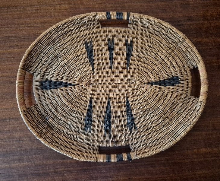 Serveerblad Paiute indianen USA 47 x 37 cm, Antiek en Kunst, Kunst | Niet-Westerse kunst, Ophalen, Overige typen, Handgemaakt