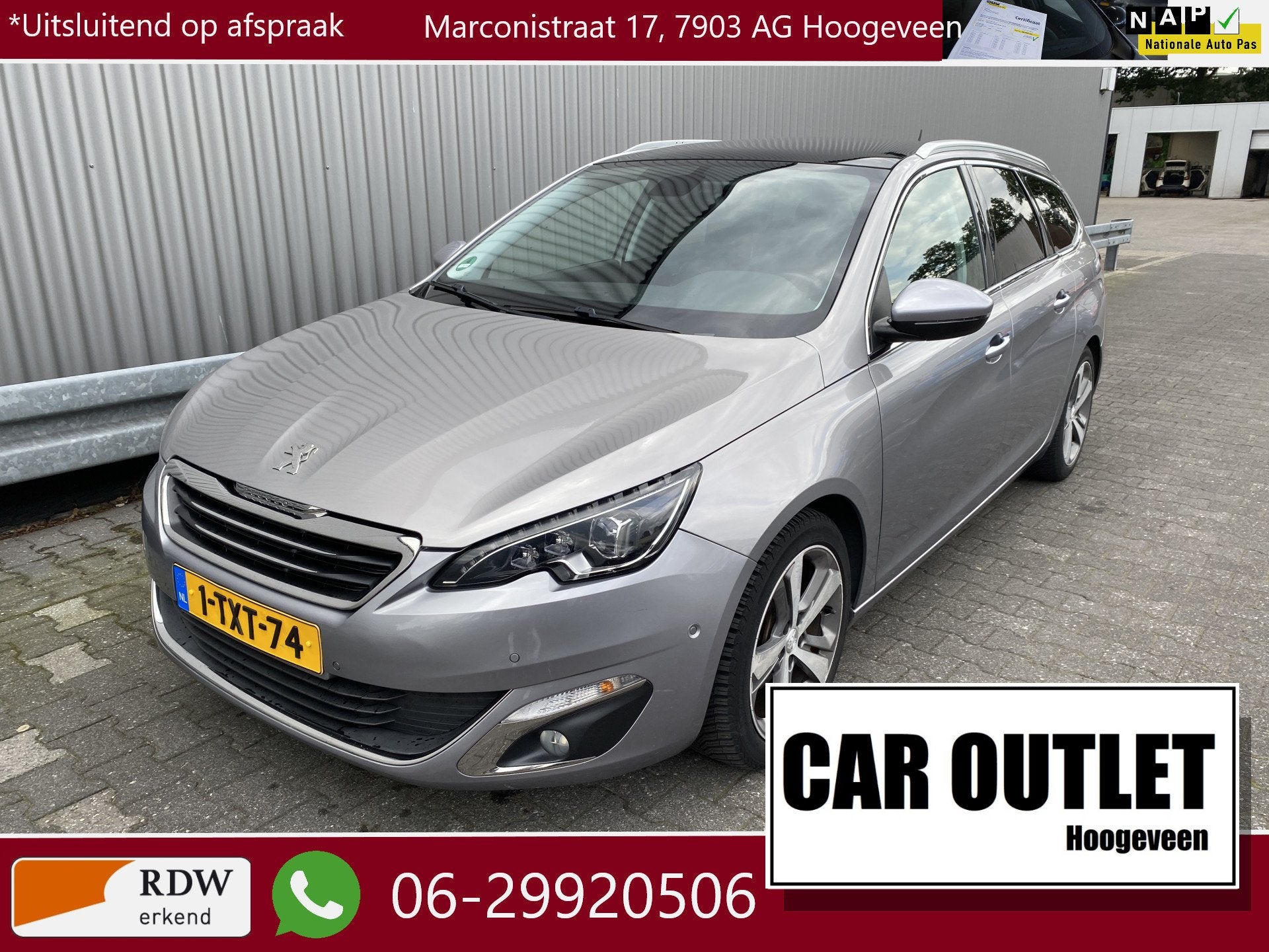 Peugeot 308 SW 1.2 e-THP Première 147Dkm.NAP, Leer/Alc, Nav, Auto's, Voorwielaandrijving, Gebruikt, Euro 6, 1199 cc