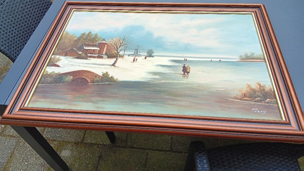 Schilderij, Antiek en Kunst, Kunst | Schilderijen | Klassiek, Ophalen, Overige stijlen, Handgeschilderd, Landschap