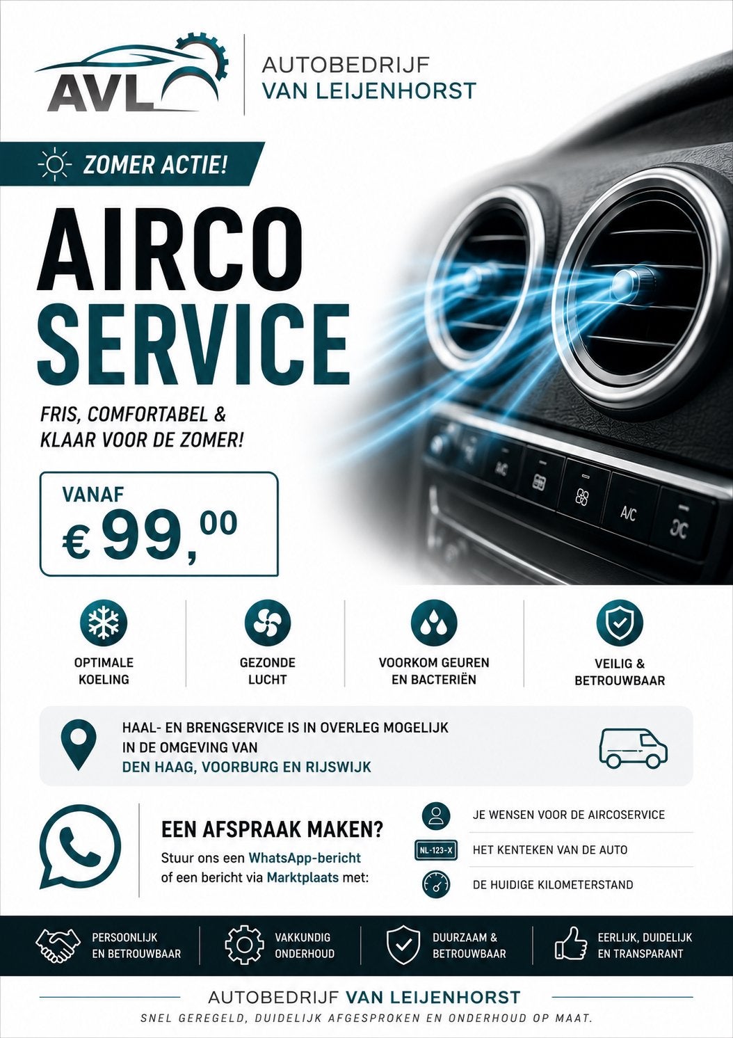 Airco Service Zomer Actie - Fris en Comfortabel Rijden, Auto-onderdelen, Airco en Verwarming, Nieuw, Ophalen of Verzenden