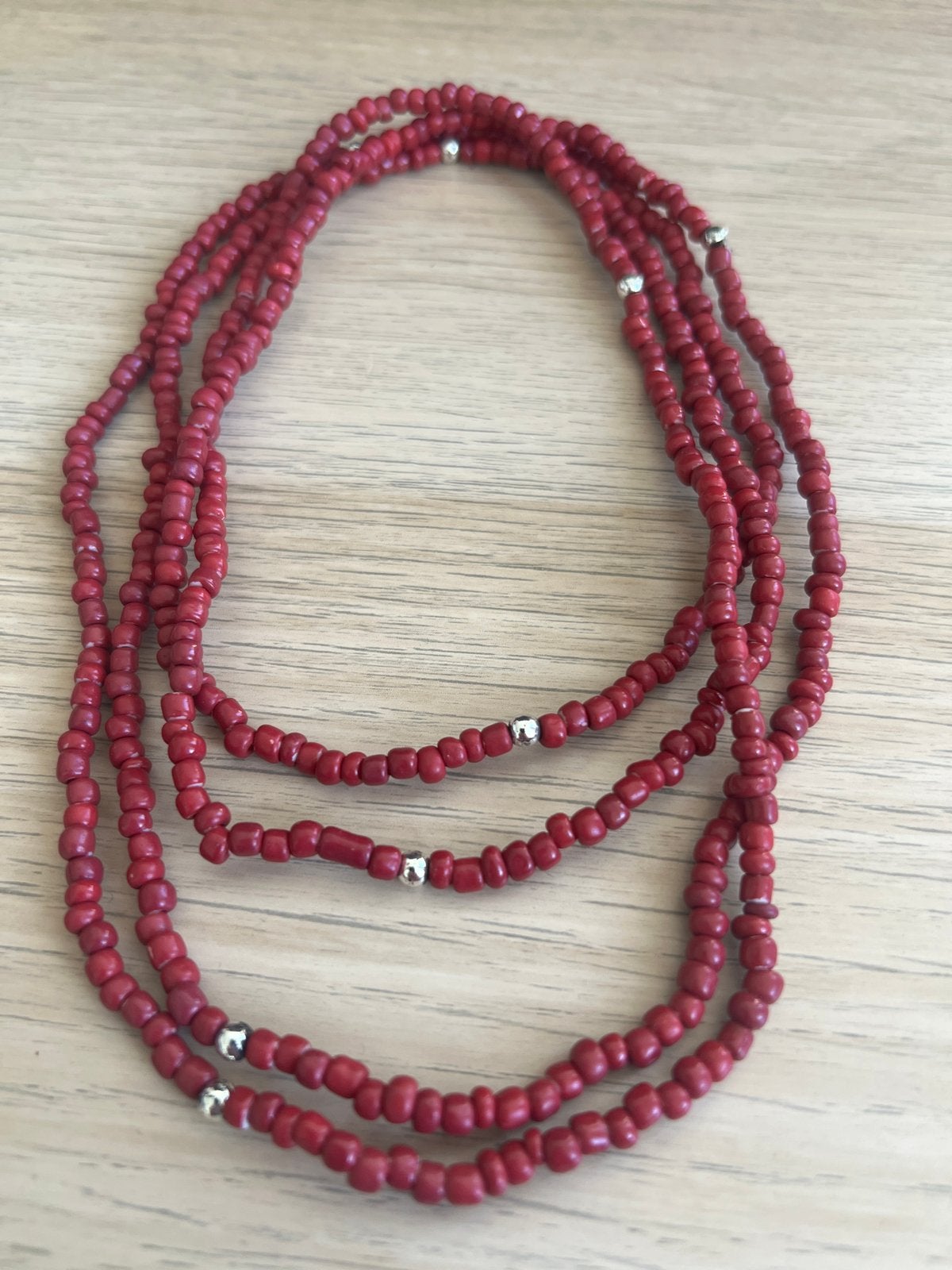 Antieke Rode Bloedkoraal Ketting, Ophalen of Verzenden, Gebruikt, Rood, Steen of Mineraal