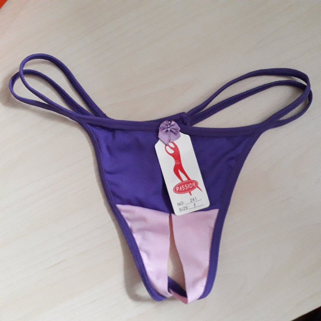 sexy string open voorzijde en dubbele zijbandjes, nieuw, Onbekend, Verzenden, Roze, String