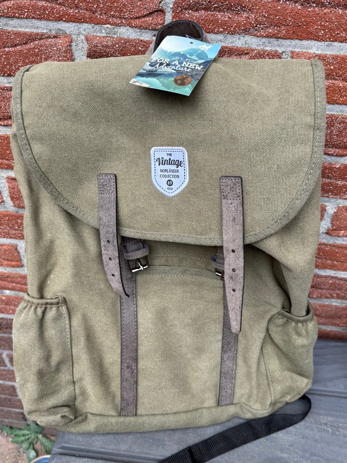 Outdoor rugzak legergroen The vintage Norlander collection, Ophalen of Verzenden, Zo goed als nieuw, Overige merken