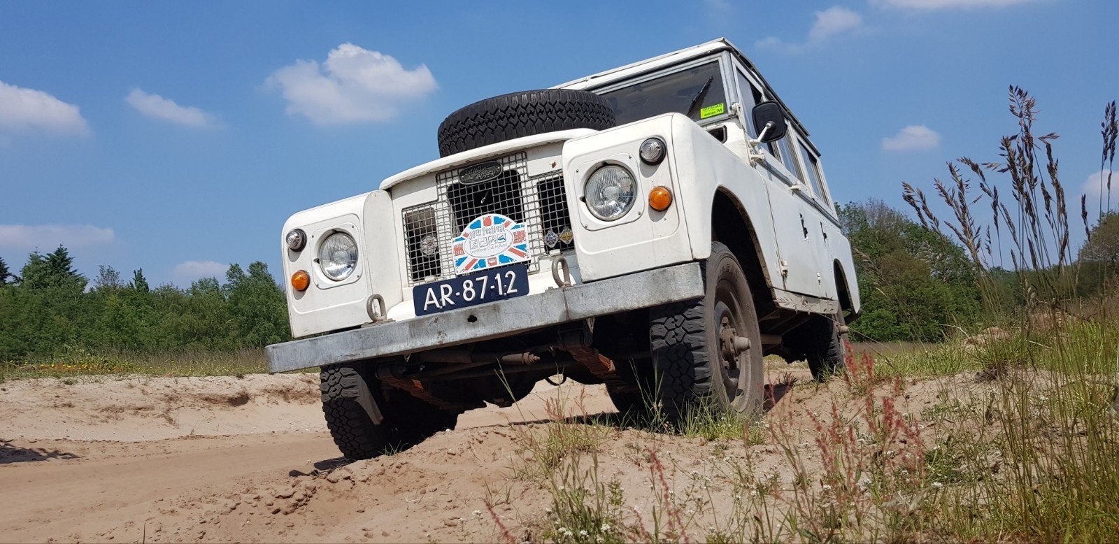 Land Rover 109 Series 2a 1971 Originele 6‑cilinder benzine, Auto's, Land Rover, 95 pk, 2500 kg, Wit, Stationwagon