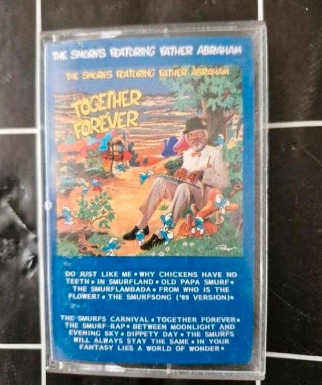 Cassettebandje Smurfen ( met Vader Abraham ), Cd's en Dvd's, Cassettebandjes, Ophalen of Verzenden, Zo goed als nieuw, Nederlandstalig