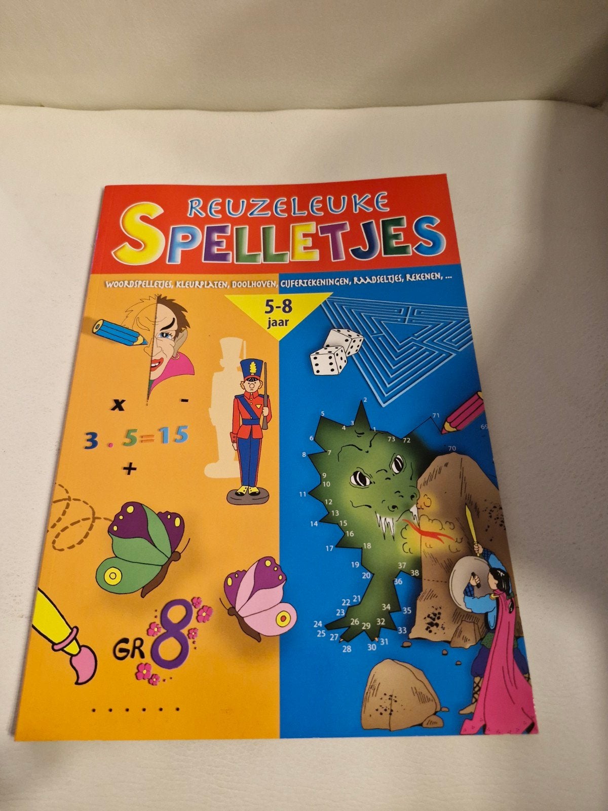 Reuzeleuke Spelletjes Boek - Voorleesboek 5-8 jaar, Onbekend, Jongen of Meisje, Ophalen of Verzenden, Zo goed als nieuw