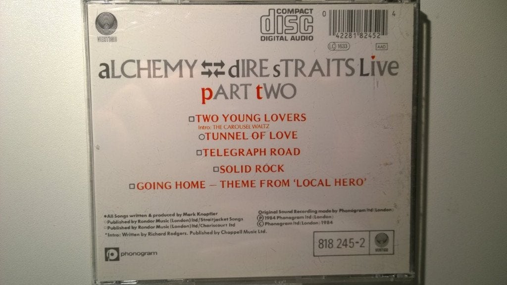 Dire Straits - Alchemy Dire Straits Live (Part Two), Ophalen of Verzenden, Zo goed als nieuw, Poprock