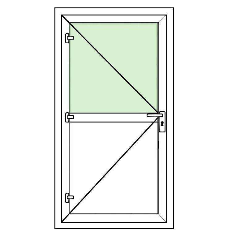 Kunststof | Buitendeur 1/2 Glas | Op Maat | Kleur En Formaat, Niet ingevuld, Kunststof, Niet ingevuld, Nieuw