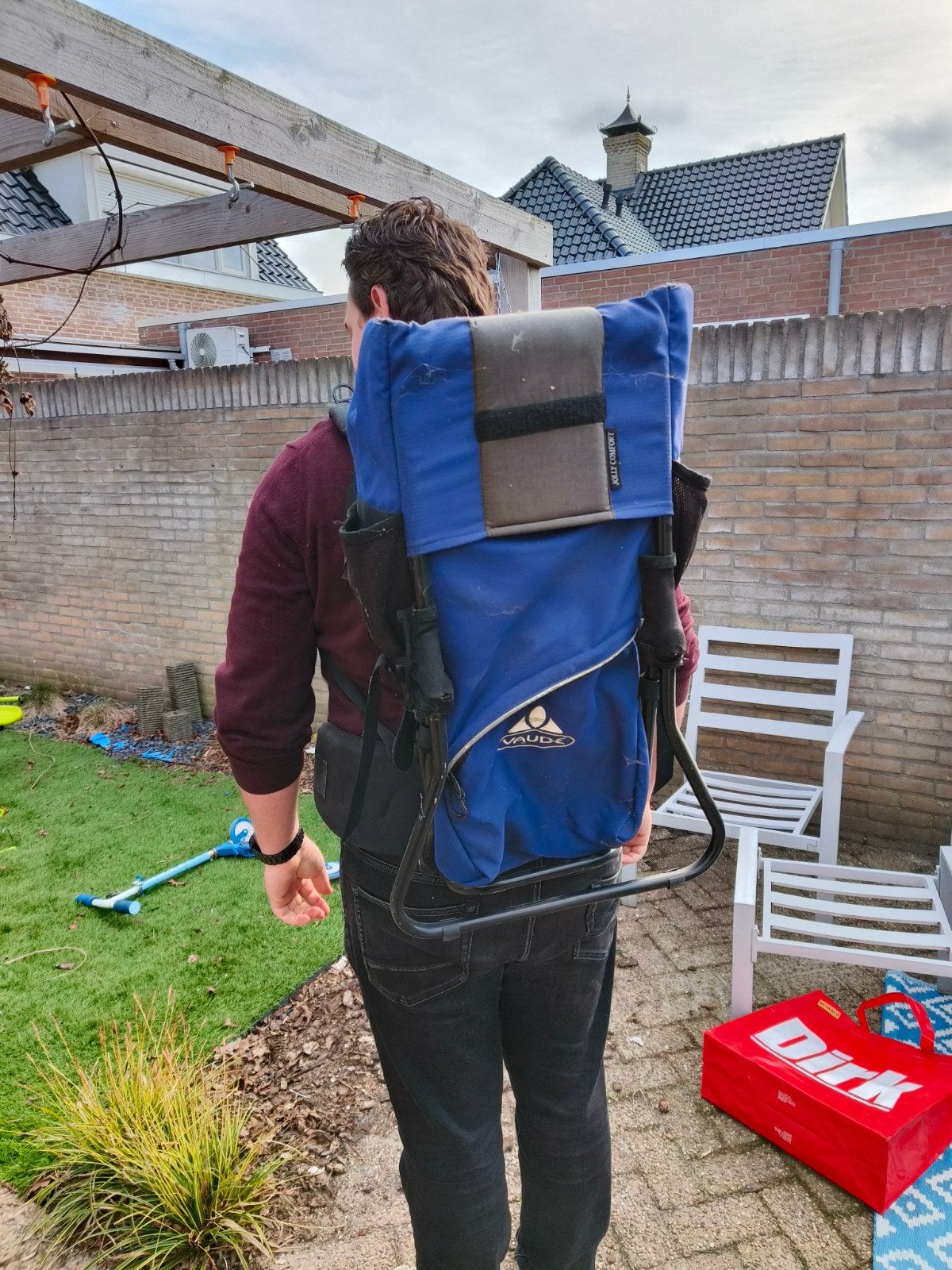 Vaude Rugdrager - Comfortabel en Veilig voor Wandelingen, Kinderen en Baby's, Gebruikt, Rug, Draagzak, Ophalen